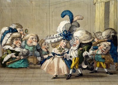 Het bal, c.1790 door Carlo Lasinio